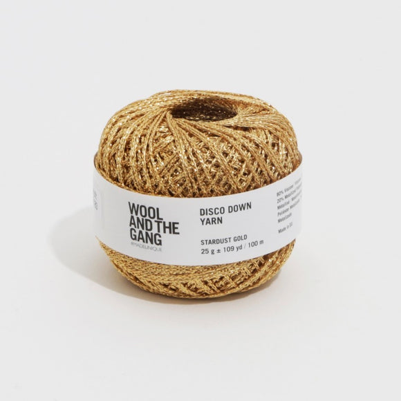 Wool and the Gang | Disco Down Yarn | Stardust Gold