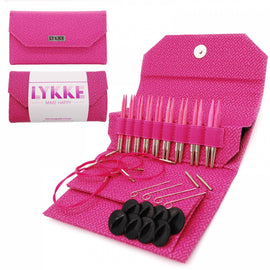 BLUSH 3.5" Interchangeable Circular Needle Set - Magenta Basketweave Case