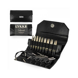 DRIFTWOOD 3.5" Interchangeable Circular Needle Set - Black Faux Leather Case