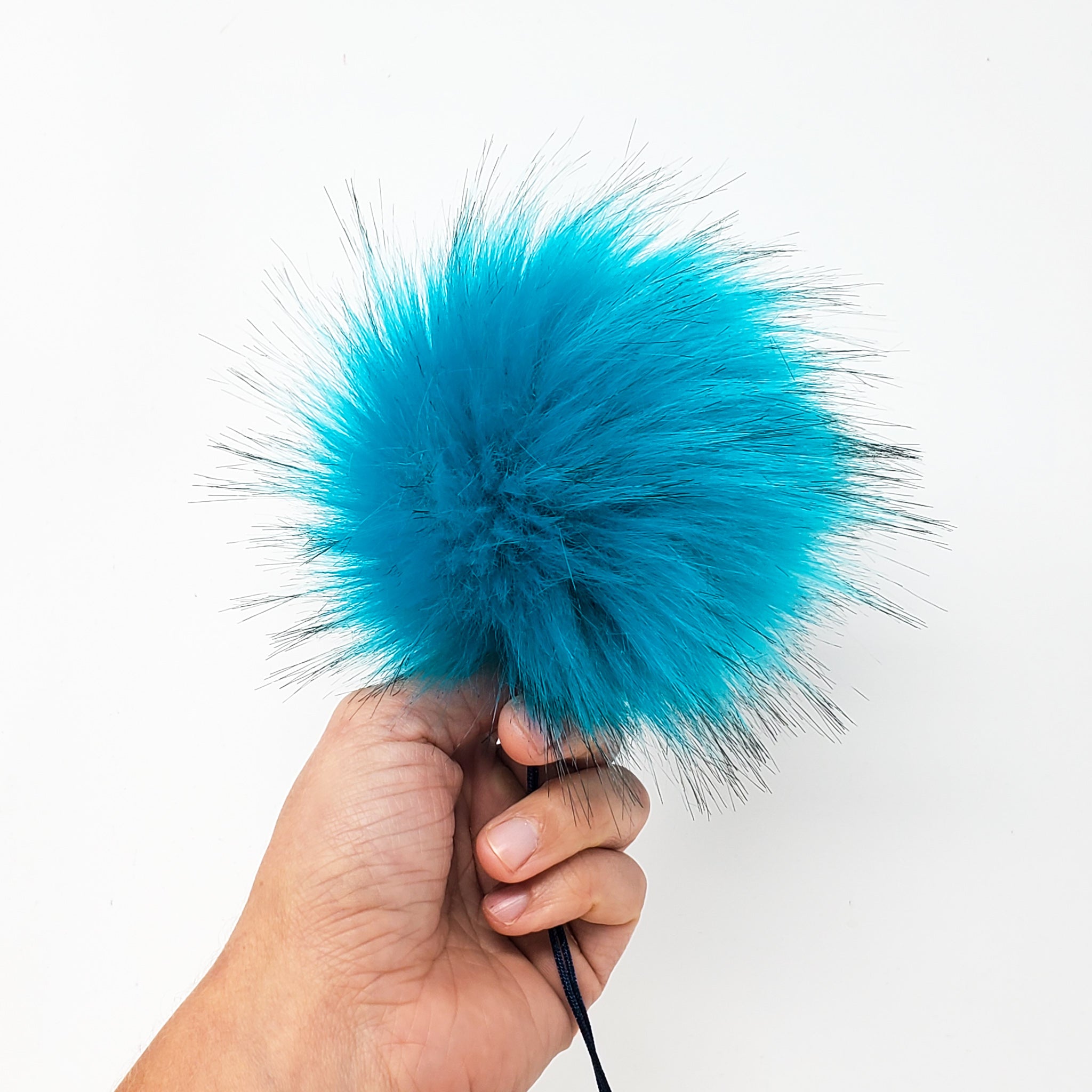 Aqua Blue - Faux Fur Pom Poms