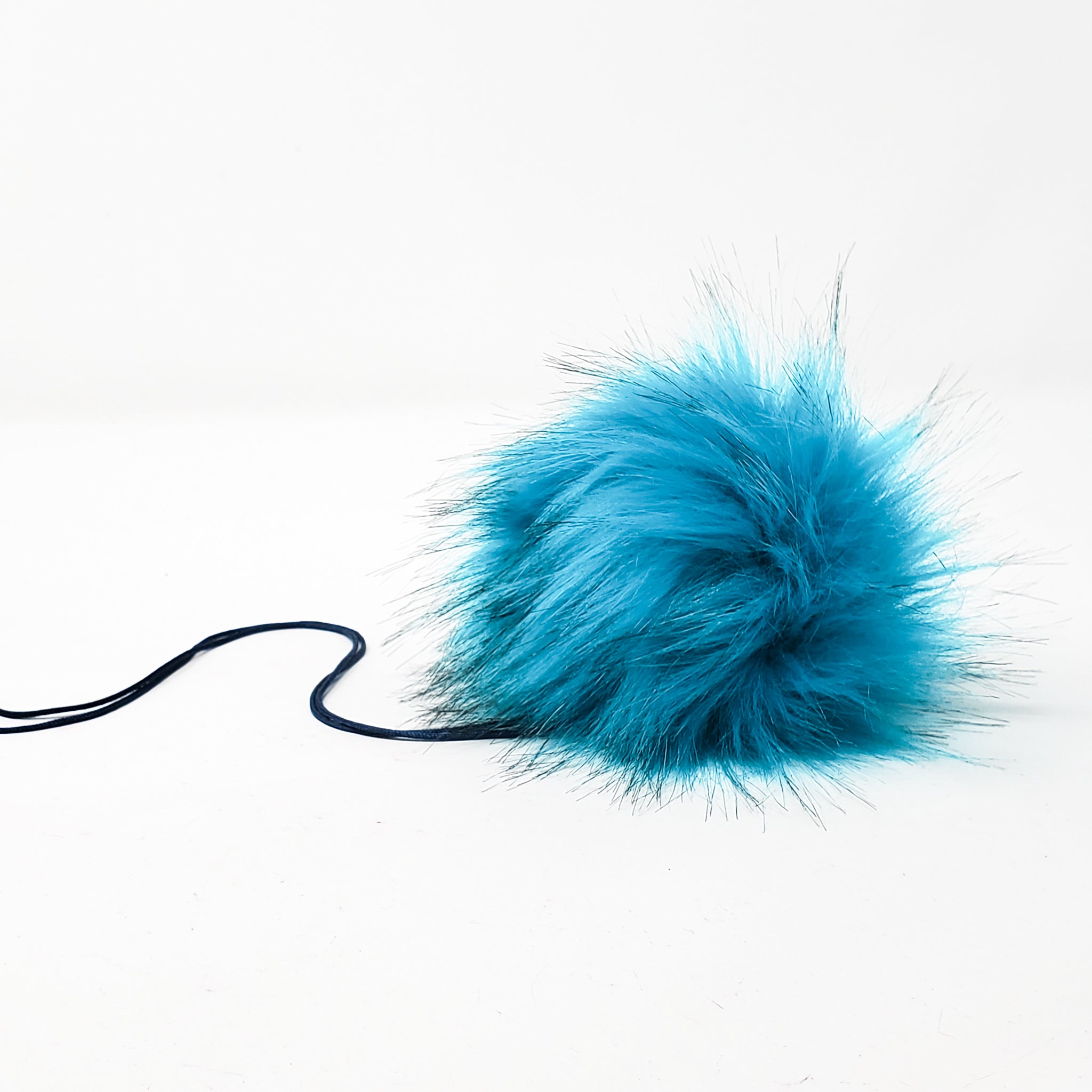 Aqua Blue - Faux Fur Pom Poms