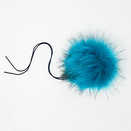 Aqua Blue - Faux Fur Pom Poms - 0