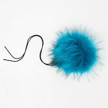 Aqua Blue - Faux Fur Pom Poms - 0
