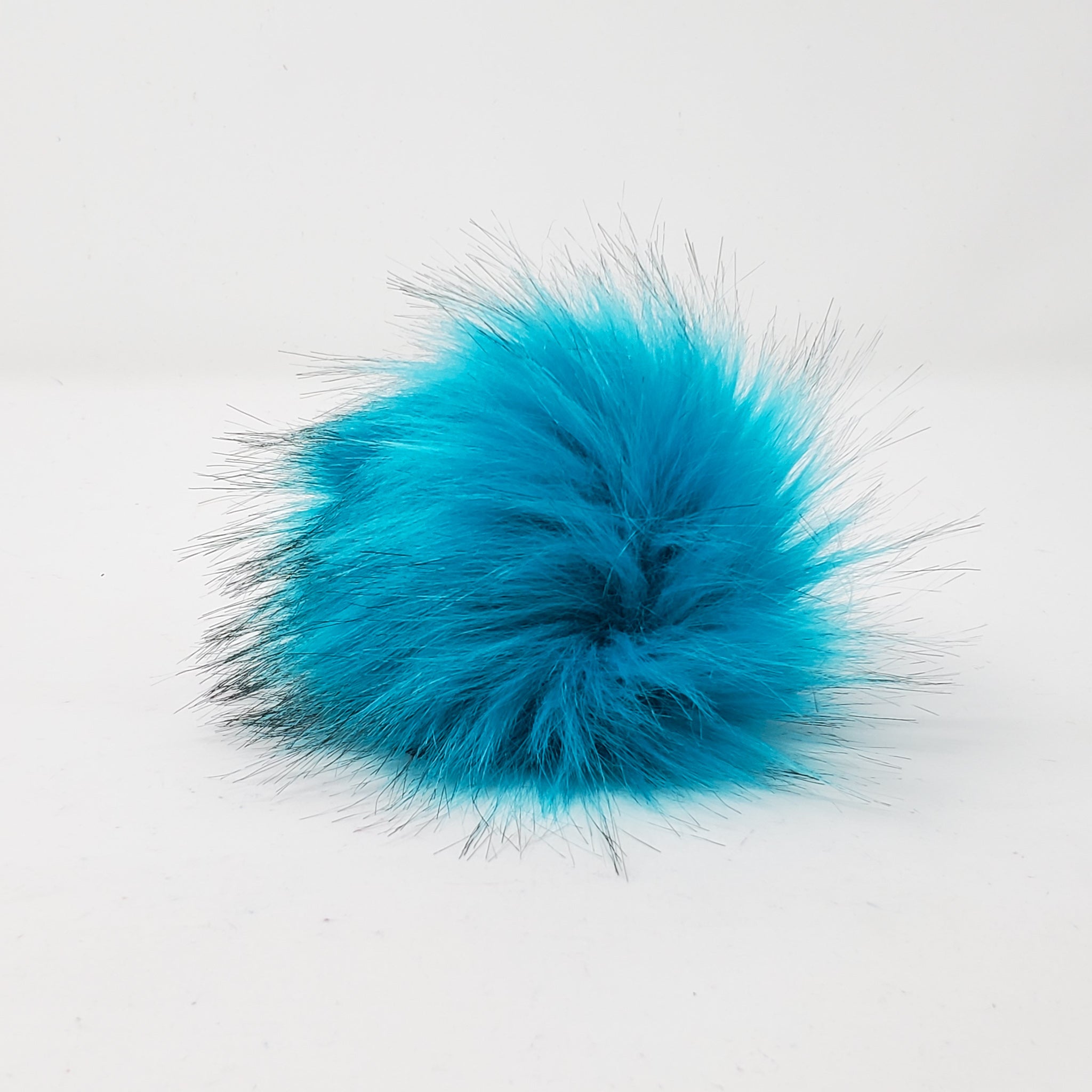 Aqua Blue - Faux Fur Pom Poms