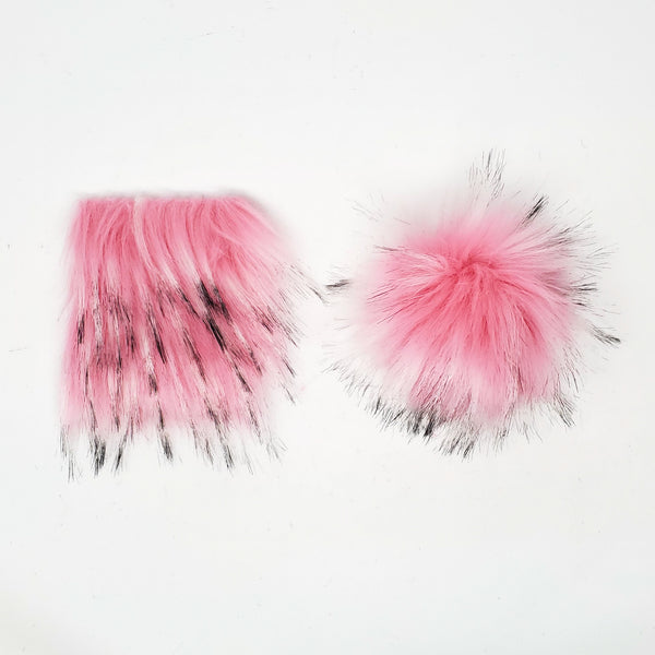 Ballerina Pink - Faux Fur Pre-Cut DIY Squares