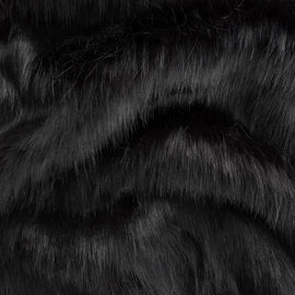 Black 2.0 Fake Fur Faux Fur Fabric by the Metre / Yard