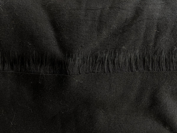 Black 2.0 Fake Fur Faux Fur Fabric by the Metre / Yard