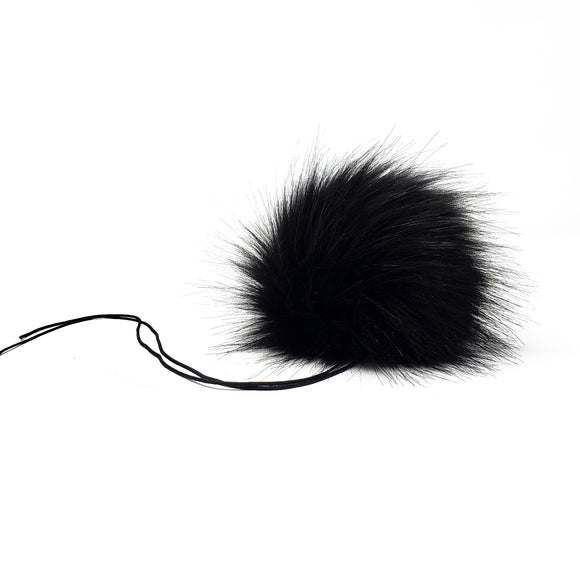 Black 2.0 Faux Fur Pom Poms