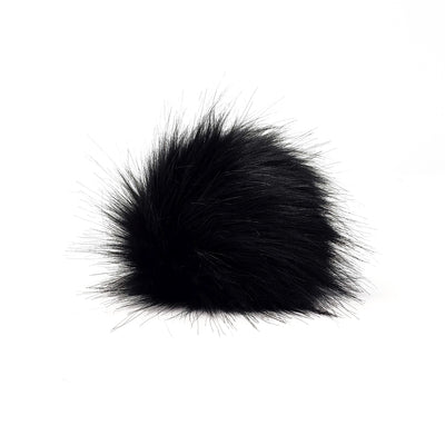 Black 2.0 Faux Fur Pom Poms