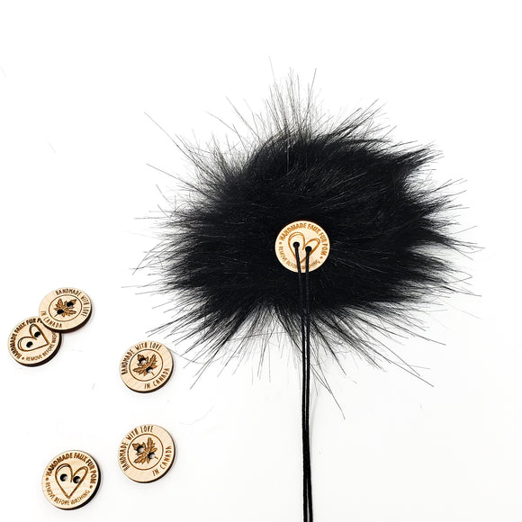 Black Faux Fur Pom Poms (ARCHIVED)