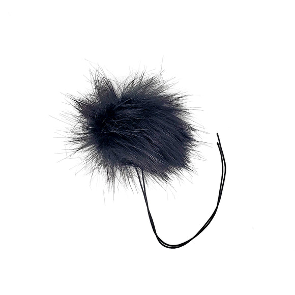Black Faux Fur Pom Poms (ARCHIVED)
