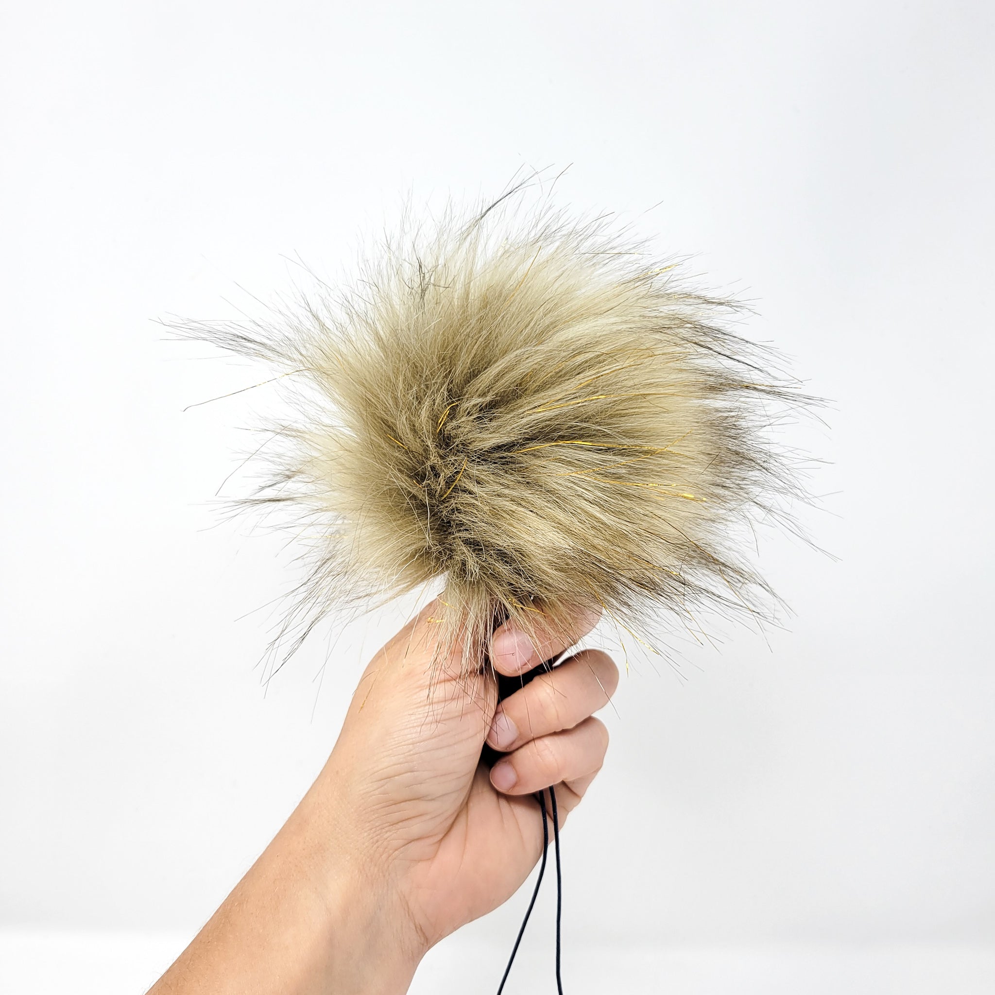 Blitzen (Gold Sparkle) - Faux Fur Pom Poms