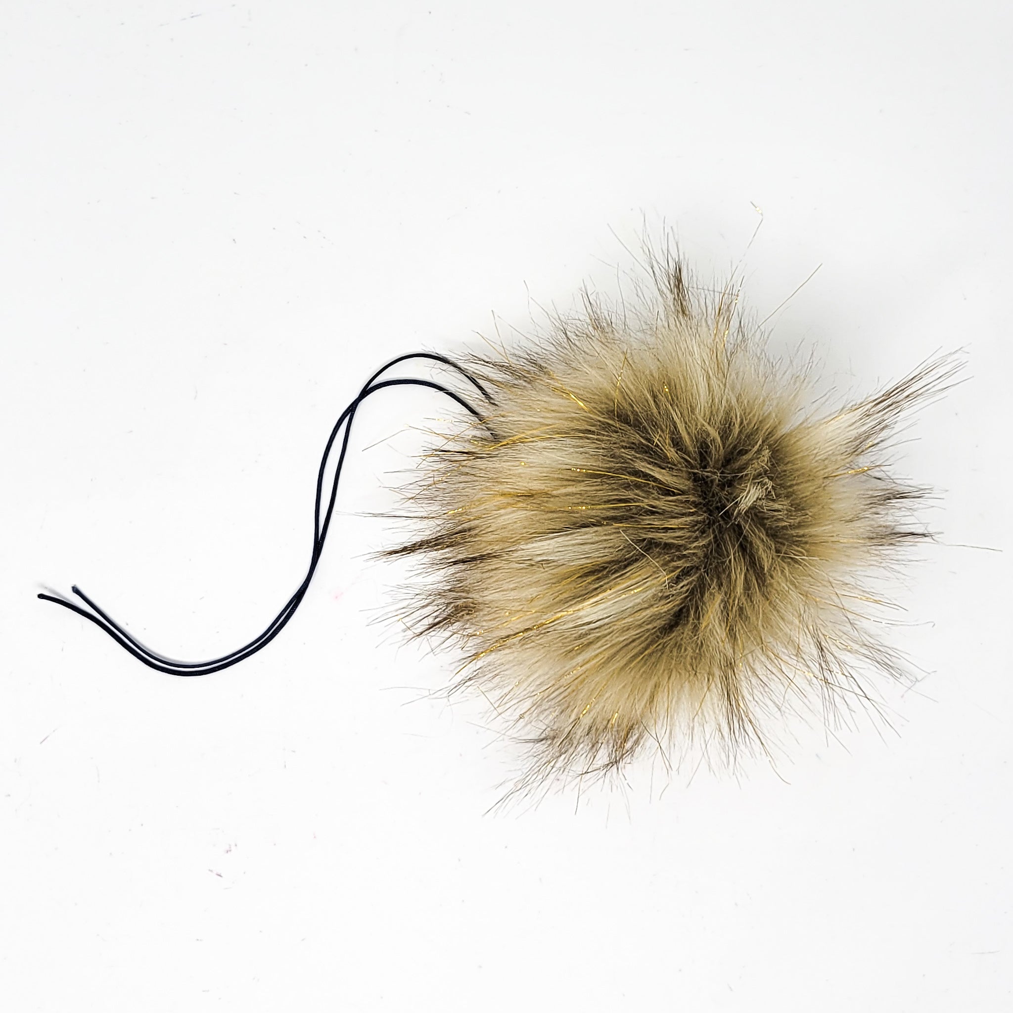 Blitzen (Gold Sparkle) - Faux Fur Pom Poms - 0