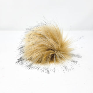 Faux Fur Pom Pom Red, Snap Closure – Wool and Company