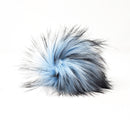 Blue Steel Faux Fur Pom Poms-1