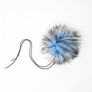 Blue Steel Faux Fur Pom Poms-4