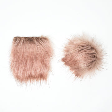Blush - Faux Fur Pre-Cut DIY Squares