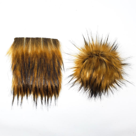 Bronze - Faux Fur Pre-Cut DIY Squares