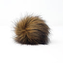 Brown Faux Fur Pom Poms-1