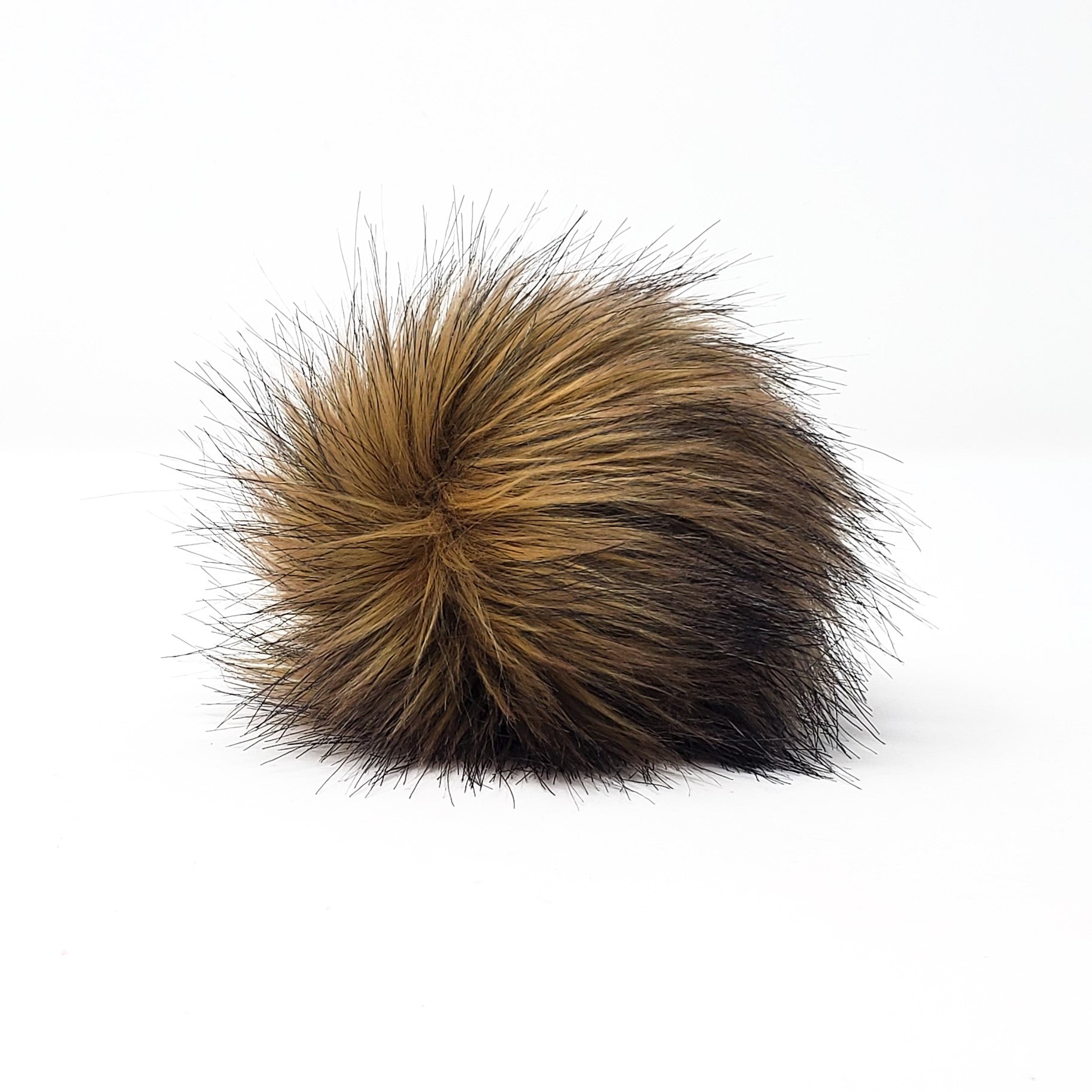 Brown Faux Fur Pom Poms