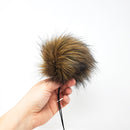 Brown Faux Fur Pom Poms-4