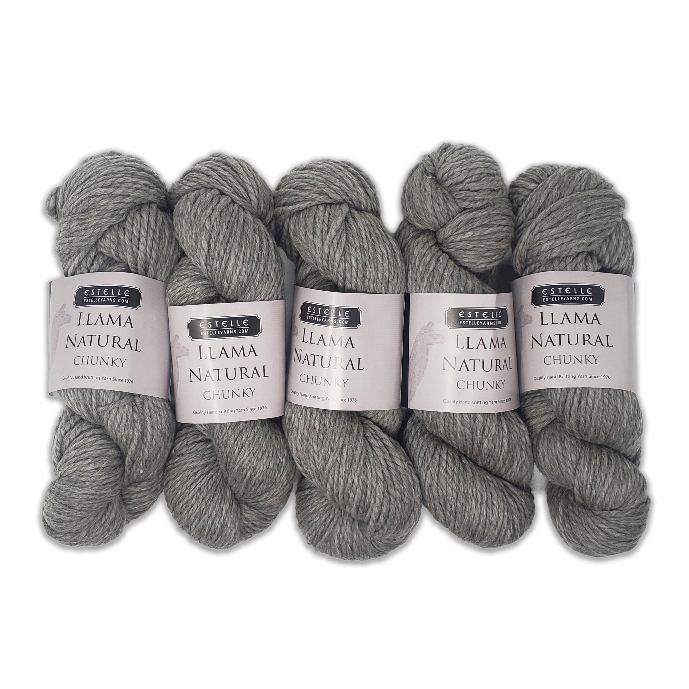 Estelle Llama Natural Chunky - Charcoal