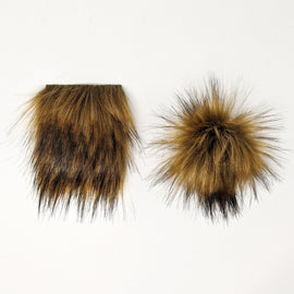 Chestnut - Faux Fur Pre-Cut DIY Squares
