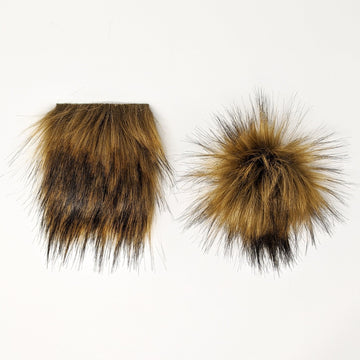 Chestnut - Faux Fur Pre-Cut DIY Squares