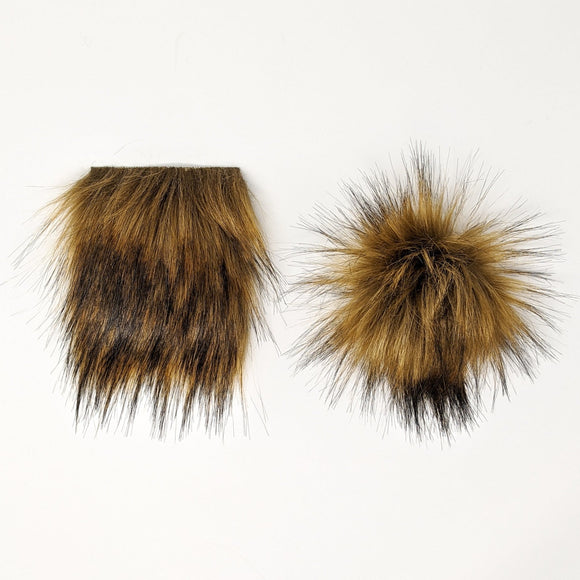 Chestnut - Faux Fur Pre-Cut DIY Squares