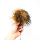 Chestnut Faux Fur Pom Poms-3