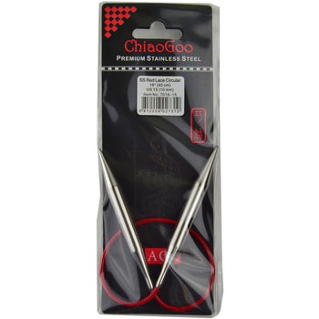 Chiaogoo Red Lace Circular Knitting Needles