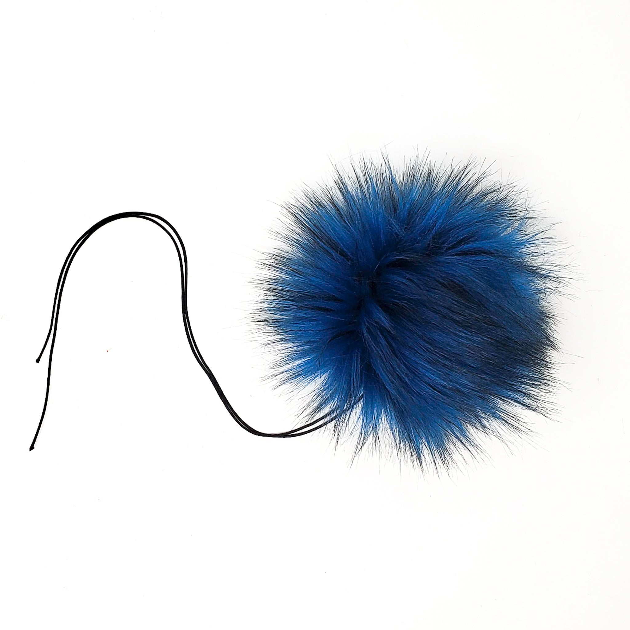 Cobalt Faux Fur Pom Poms