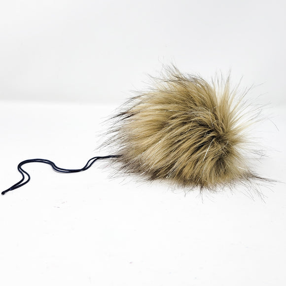Comet (Silver Sparkle) - Faux Fur Pom Poms