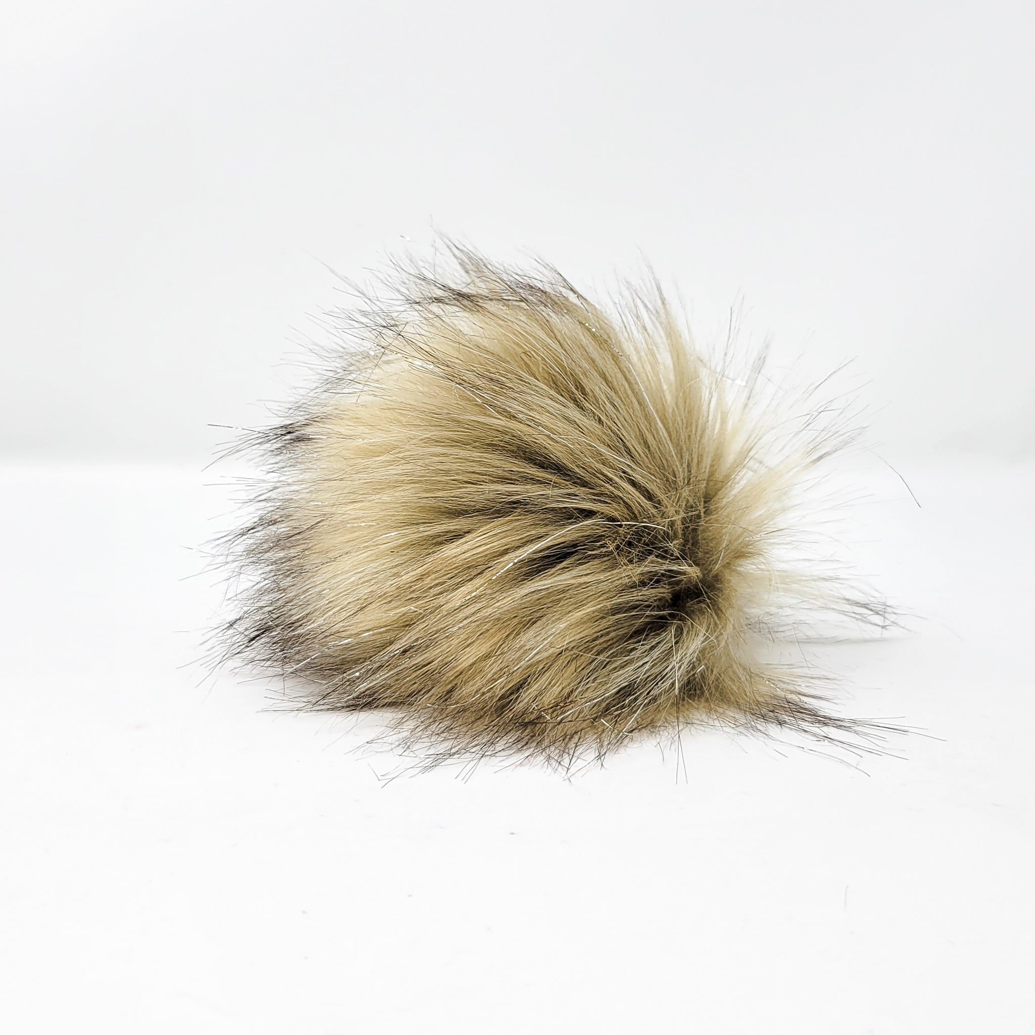 Comet (Silver Sparkle) - Faux Fur Pom Poms