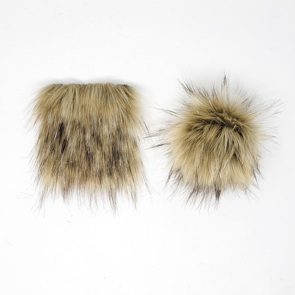 Comet (Silver Sparkle) - Faux Fur Pre-Cut DIY Squares