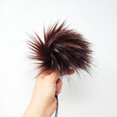 Dark Cherry Faux Fur Pom Poms-3