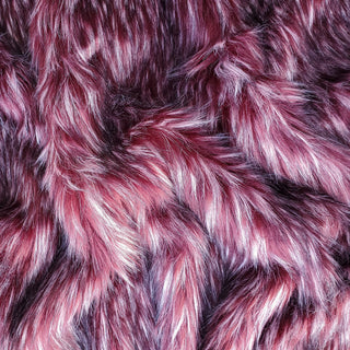 Dark Cherry Fake Fur Faux Fur Fabric by the Metre / Yard