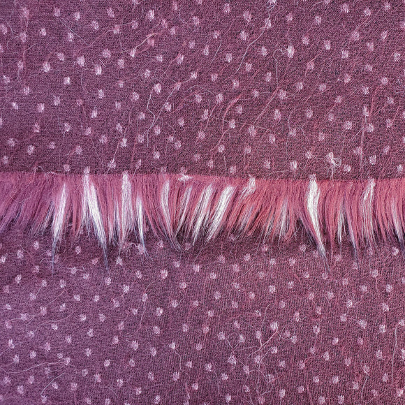 Dark Cherry Fake Fur Faux Fur Fabric by the Metre / Yard