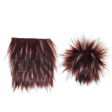 Dark Cherry - Faux Fur Pre-Cut DIY Squares