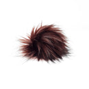 Dark Cherry Faux Fur Pom Poms-1
