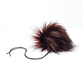Dark Cherry Faux Fur Pom Poms - 0