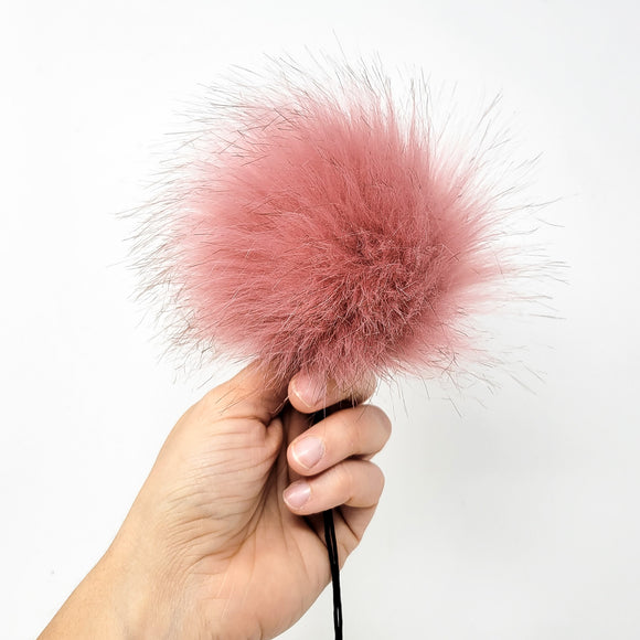 Dusty Pink - Faux Fur Pom Poms
