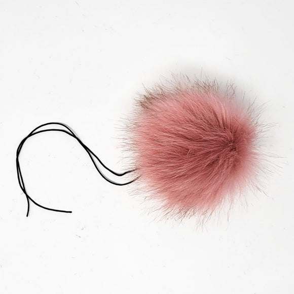 Dusty Pink - Faux Fur Pom Poms