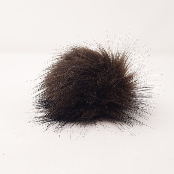 Espresso - Faux Fur Pom Poms