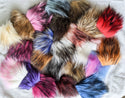 assortment of square colors to make faux fur pom poms