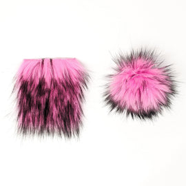Flamingo - Faux Fur Pre-Cut DIY Squares