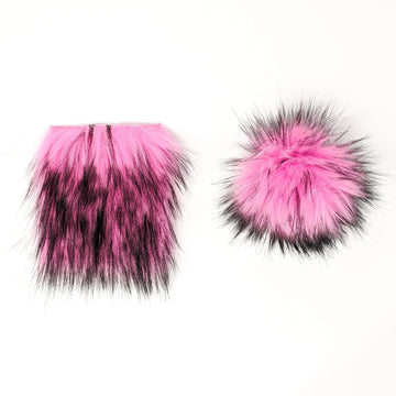 Flamingo - Faux Fur Pre-Cut DIY Squares