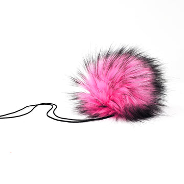 Flamingo Faux Fur Pom Poms - 0