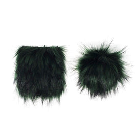 Forest Green - Faux Fur Pre-Cut DIY Squares
