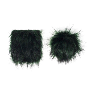 Forest Green - Faux Fur Pre-Cut DIY Squares